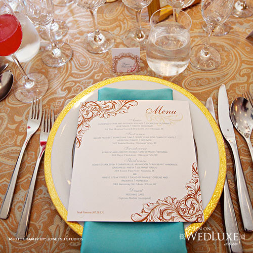 Vanessa & Scott | Menu and Table Setting | Wedding & Event Planners | Dreamgroup