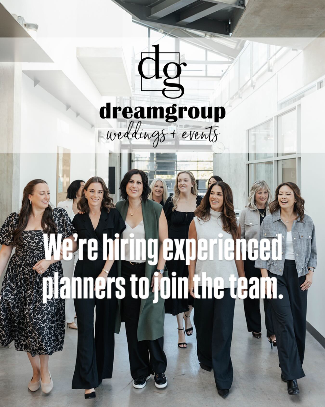 DreamGroup is in demand—and we’re hiring experienced planners to join the planning team! ✨ 

This opportunity is for you if you value team culture, understand the importance of intentional client care, respect vendor collaborations, and genuinely love bringing wedding visions to life! 

DreamGroup values professionalism, dedication to the client experience, team collaboration, and planners who take pride in their ability to exceed expectations. 

📩 Interested applicants please send an email to geneve@dreamgroup.ca ~ Submit your résumé and include an introduction sharing your story and tell us what makes you amazing and why DreamGroup is where you want to be. 

If you’re looking for a place to advance your career, be trusted and supported, and be given the opportunity to create ridiculously amazing planning experiences — we’d love to hear from you!