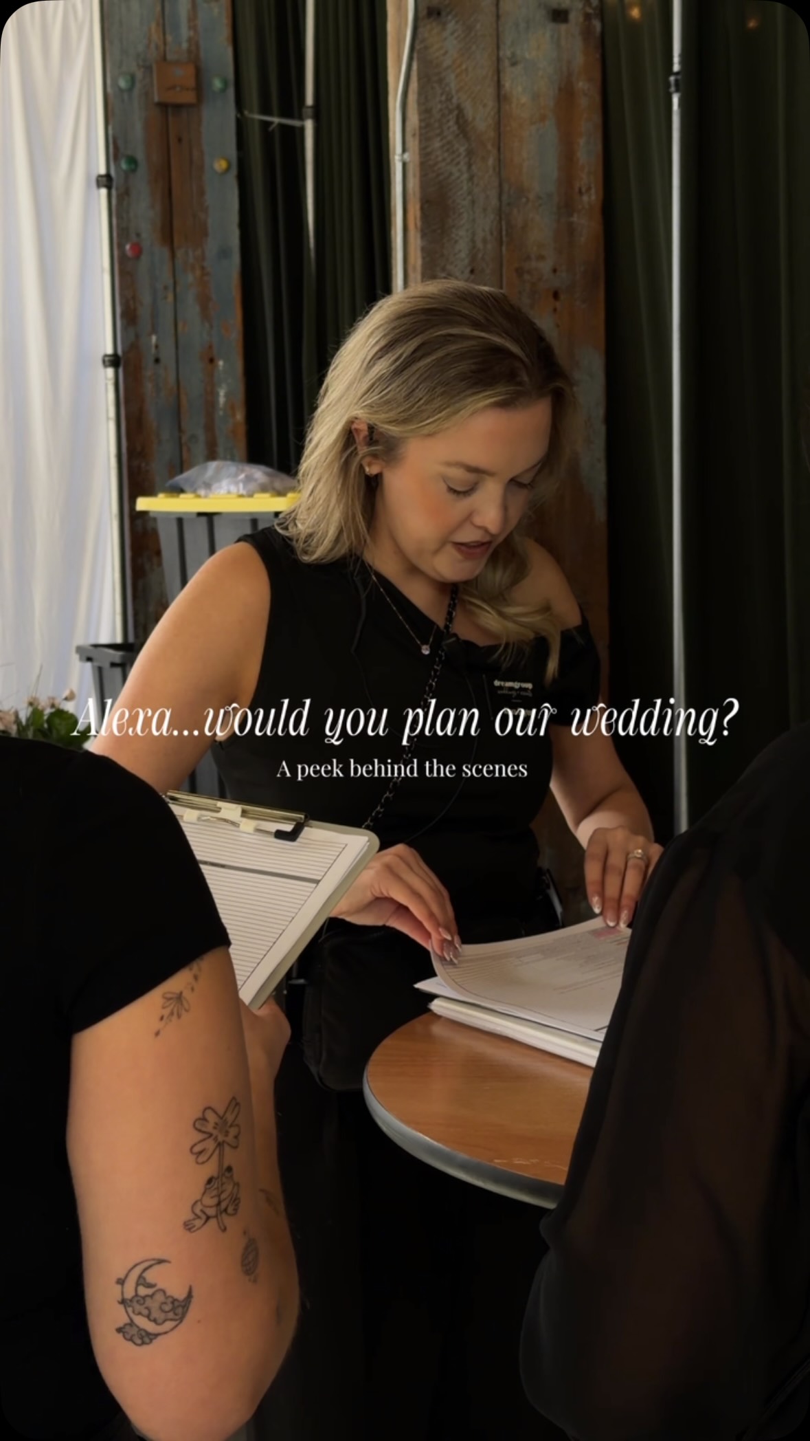 When your name happens to be Alexa and you plan weddings, this playful pun writes itself. This Alexa comes with a clipboard, a radio, and an incredible team. 🤍

Get in touch and let’s plan something beautiful together! 

#vancouverweddingplanner #vancouverweddings  #weddingplanner #weddingplannerbts #weddinginspiration