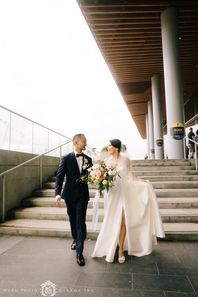 Bride and Groom - Pastel Wedding at the Fairmont Pac Rim