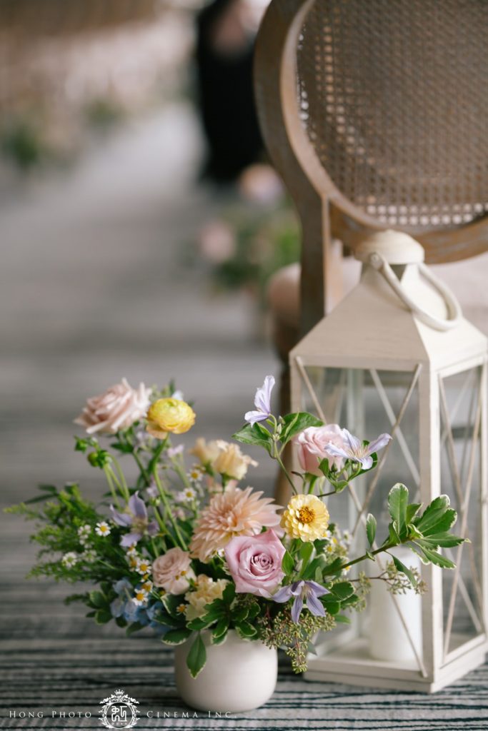 Pastel Wedding at the Fairmont Pac Rim - Flower Arrangement