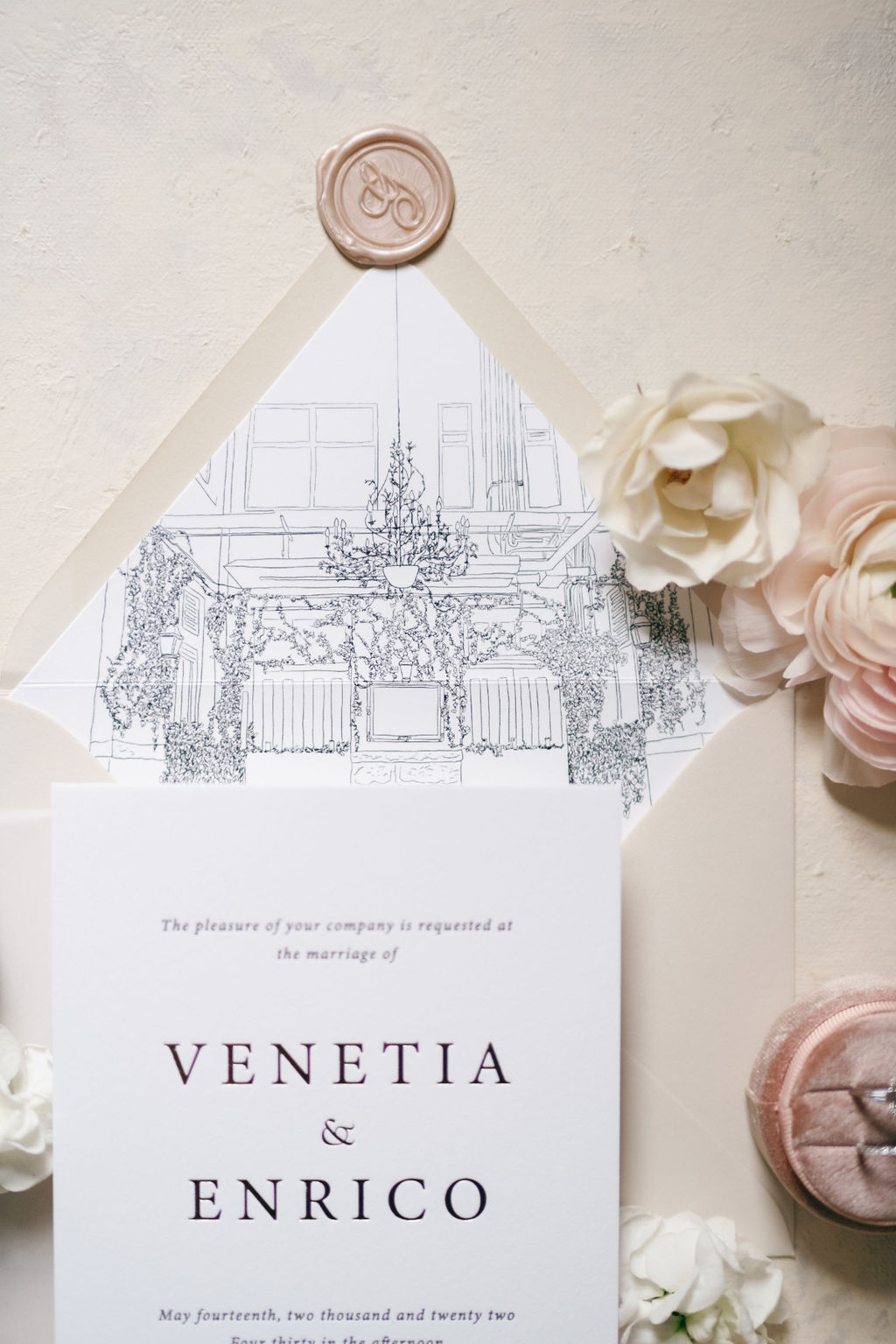 Venetia & Enrico Beige Wedding