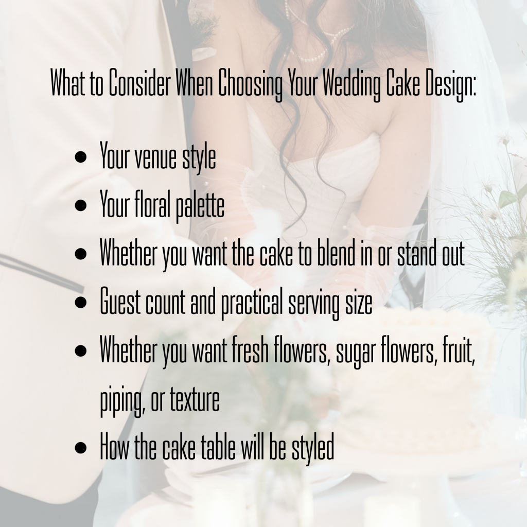 What to Consider When Choosing Your Wedding Cake Design